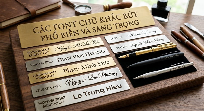 Top Bút Parker Khắc Tên Bán Chạy Nhất Thị Trường Việt Nam 4 tùy thuộc vào cá tính người nhận mà bạn có thể lựa chọn font chữ khắc mềm mại cổ điển hoặc cứng cáp hiện đại
