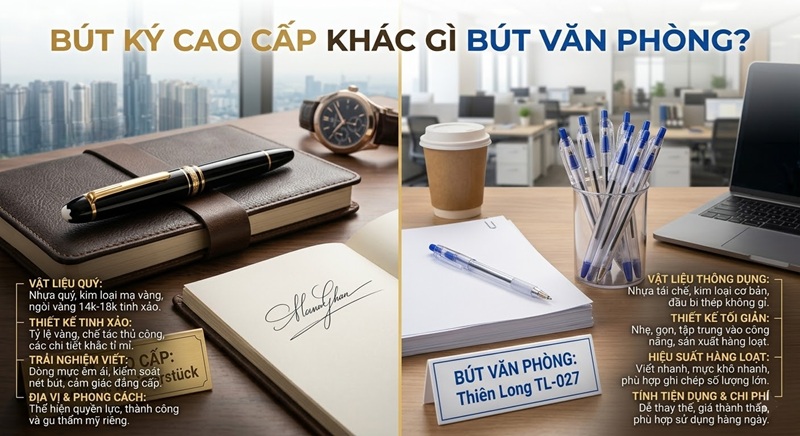 bút ký cao cấp khác gì bút văn phòng