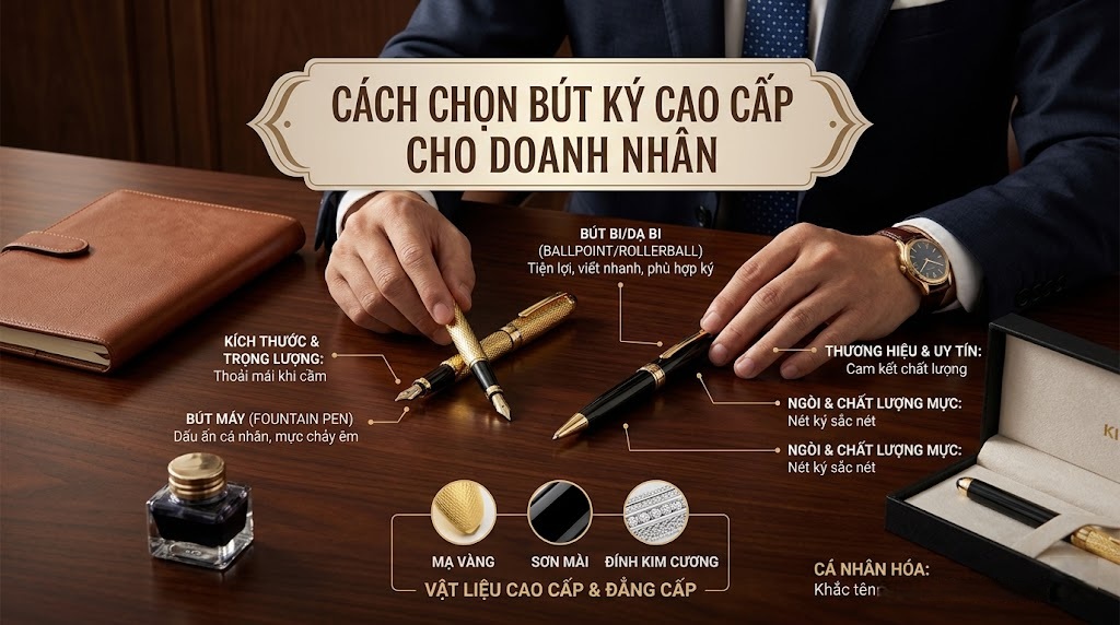 cách chọn bút ký cao cấp cho doanh nhân